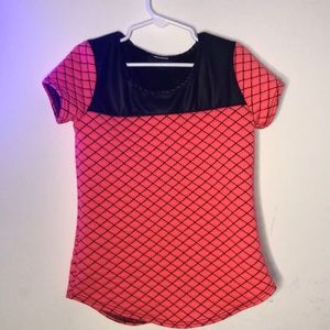 Pink shirt with stripes